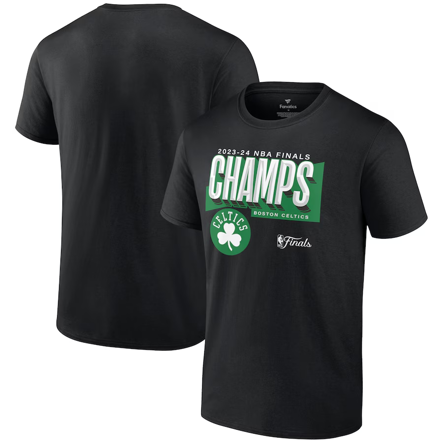 Men NBA Boston Celtics  2024 Champions T shirts black style 2